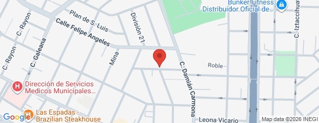 Mapa de referencia de la ubicación de Oficina Lizardi en Monterrey, incluido en la ficha comercial